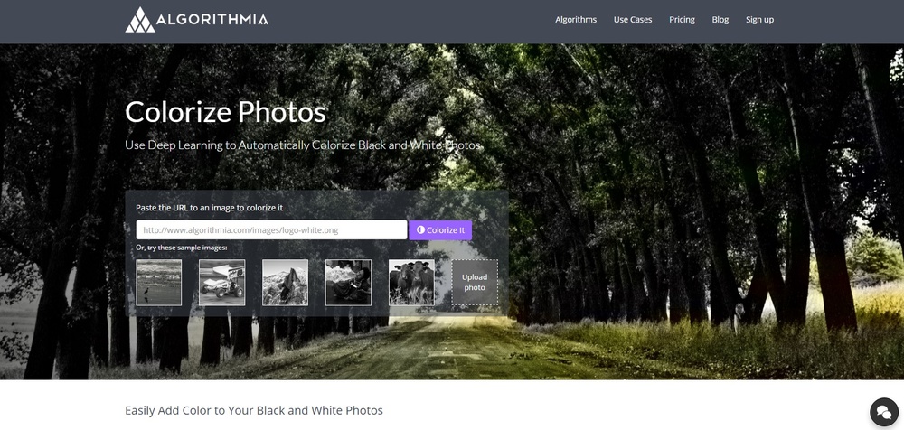 Algorithmia: сервис обработки черно-белых фотографий