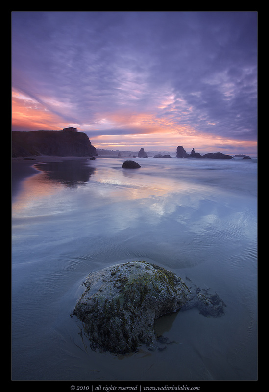 Bandon Beach at sunset