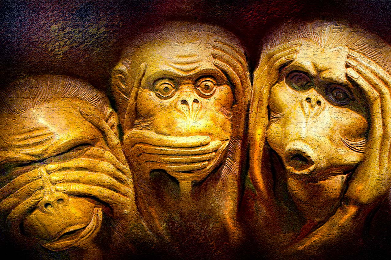 Ничего не вижу ничего слышу никому скажу. Три обезьяны. Три обезьяны картина. Три обезьянки ничего не. Три Мудрые обезьяны.